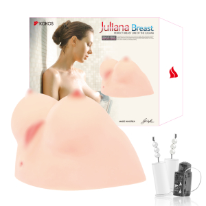 Мастурбатор Juliana Breast грудь-вагина-анус с вибрацией телесный TPR KOKOS M01-002-01V