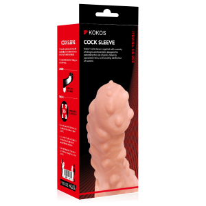 Насадка Cock Sleeve с бугорками телесная TPE KOKOS CS-003-M