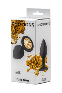 Анальная пробка Emotions Cutie Small Black golden crystall 4011-07Lola