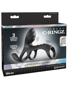 Виброкольцо на пенис с тремя моторчиками Ultimate Couples Cage Max 596823PD