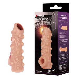 Насадка Nude Sleeve с бугорками телесная TPE KOKOS NS-003-M