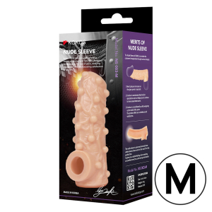 Насадка Nude Sleeve с бугорками телесная TPE KOKOS NS-003-M