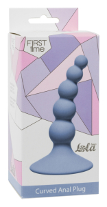 Анальная пробка Ribbed Plug Blue 4108-02Lola