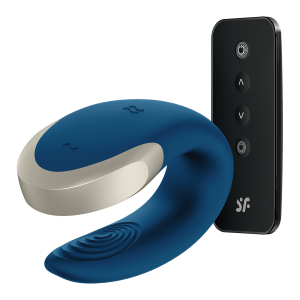 Виброcтимулятор Satisfyer Double Love Connect App blue 002446SA