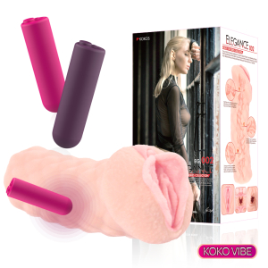 Мастурбатор ELEGANCE 002 с вибрацией телесный TPR KOKOS M01-03-002V