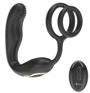 Анальная пробка с 10 режимами вибрации и вращений с дистанционным управлением D-242821