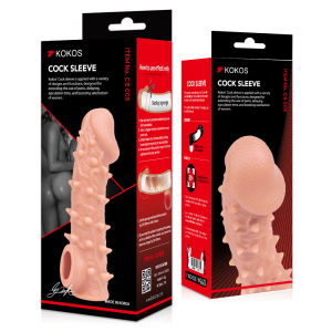 Насадка Cock Sleeve телесная TPE с бугорками KOKOS CS-005-L