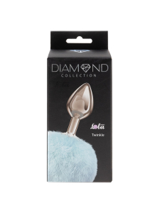 Анальная Пробка с Хвостом Diamond Twinkle Blue 4018-03lola